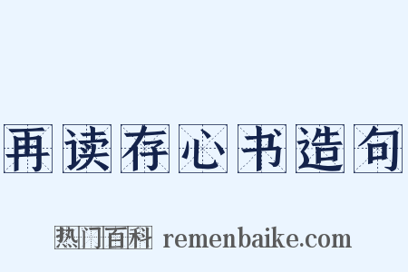 再读存心书造句是什么意思的图片